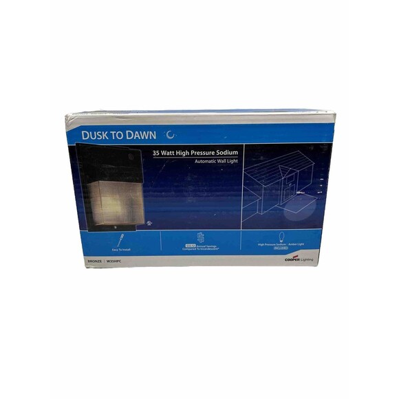 Cooper Lighting All-Pro Dusk to Dawn  LED  Wall Pack Light Fixture Hardwired New - Picture 1 of 5